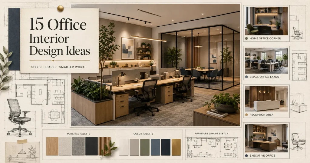 15 Beautiful Office Interior Design Ideas for a Productive Workspace