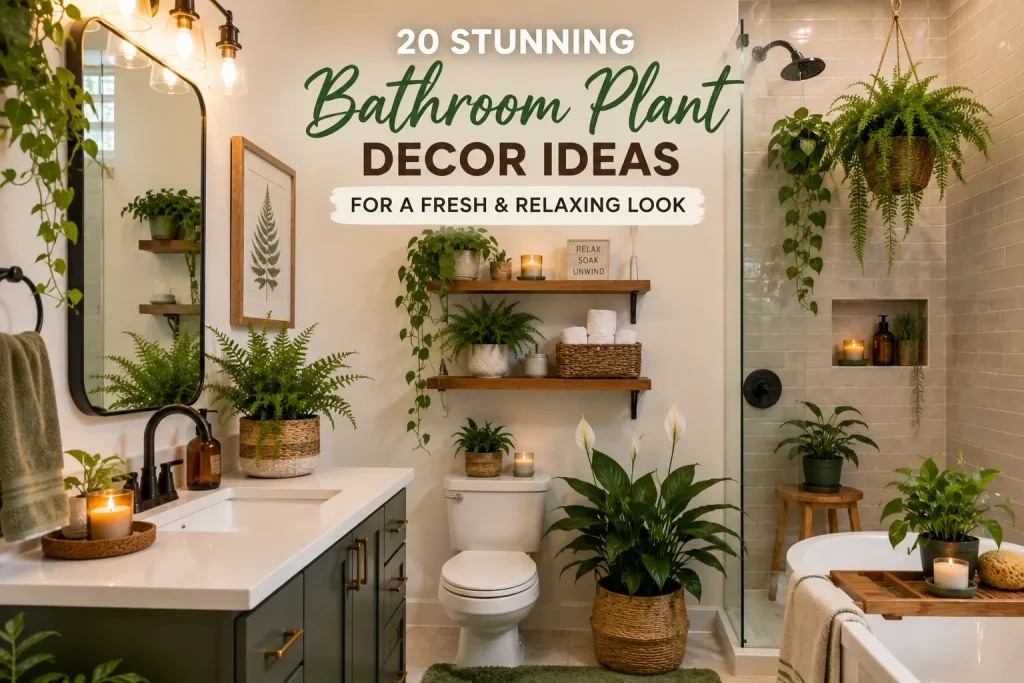 20 Bathroom Plant Decor Ideas for a Fresh, Relaxing Look