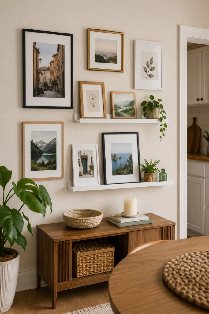 3. Create a Damage-Free Photo and Art Display — Decorating a rental apartment without damaging walls requires more care than