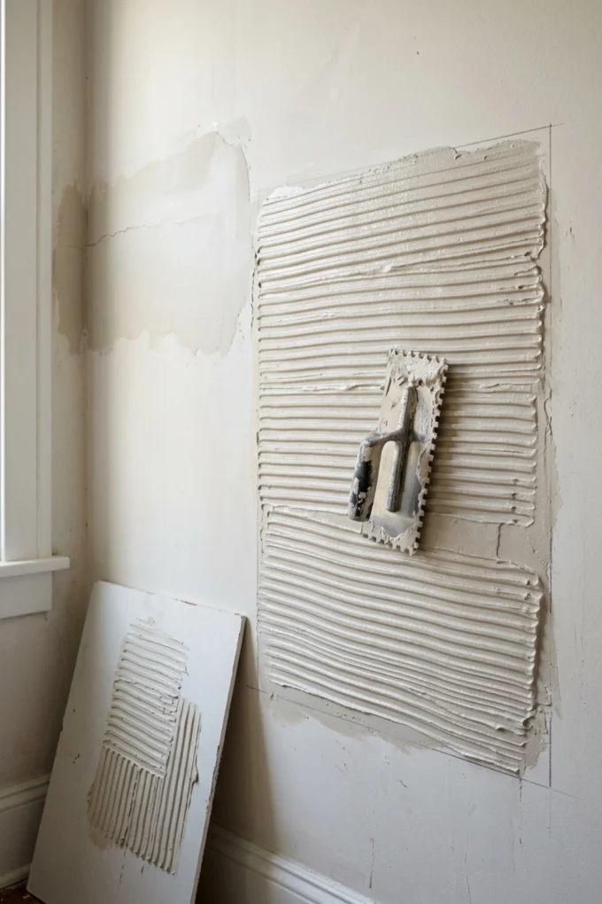 Wall texture with apply texture with drywall mud featuring drywall compound, main risk is inconsistency, and for a cleaner result.