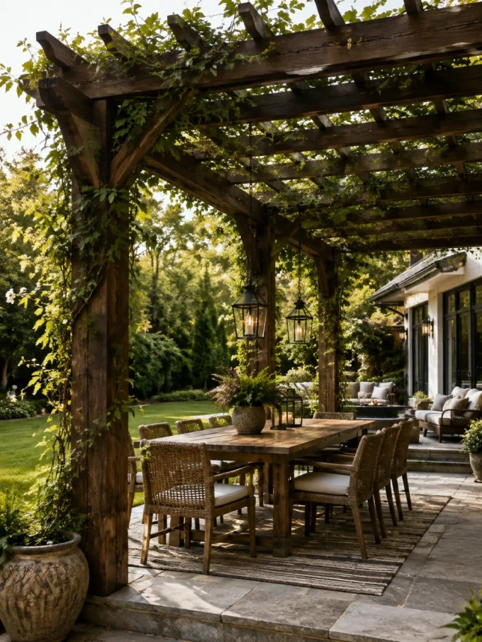 Diy trellis with a pergola-style trellis feature featuring plant growth, best fit, and large backyards.