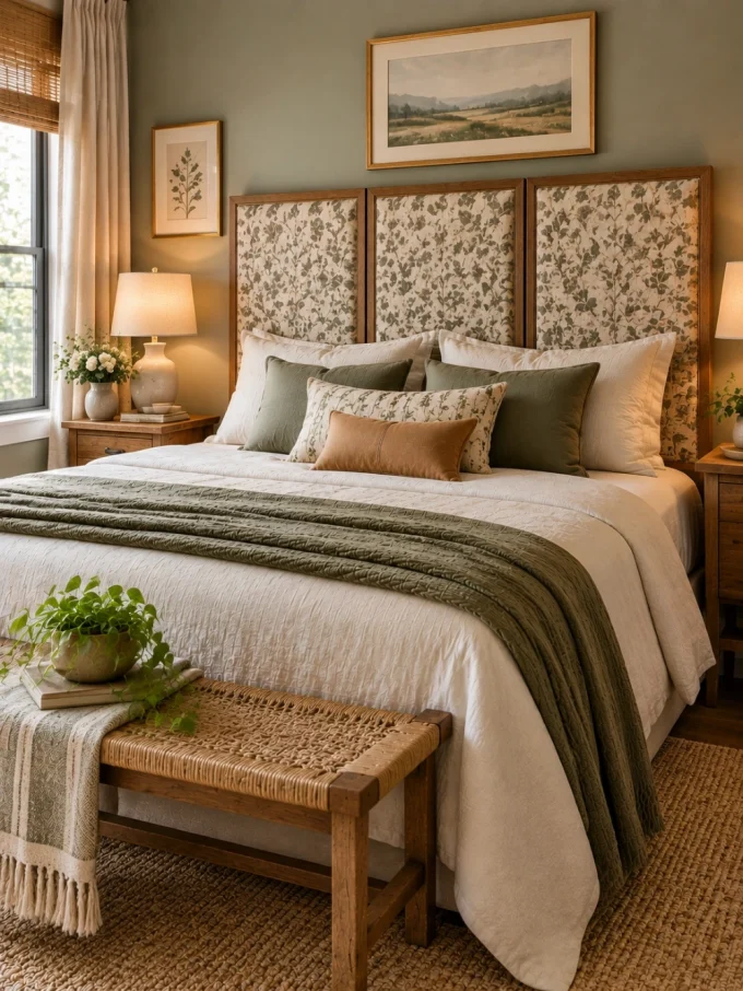 Diy headboard with frame a fabric panel headboard.